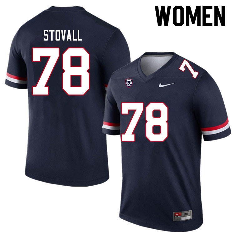 Women #78 Grayson Stovall Arizona Wildcats College Football Jerseys Sale-Navy